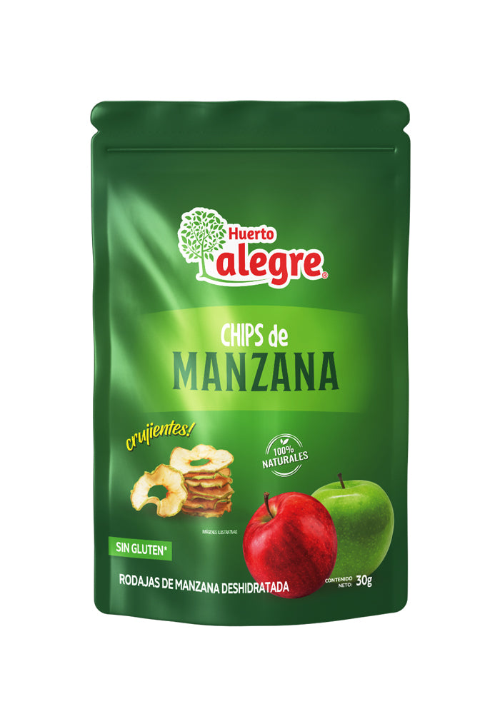 Caja con 30 Bolsas de 30 grs. de Chips de Manzana Sabor Natural