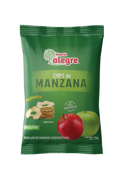 Caja con 30 Bolsas de 30 grs. de Chips de Manzana Sabor Natural
