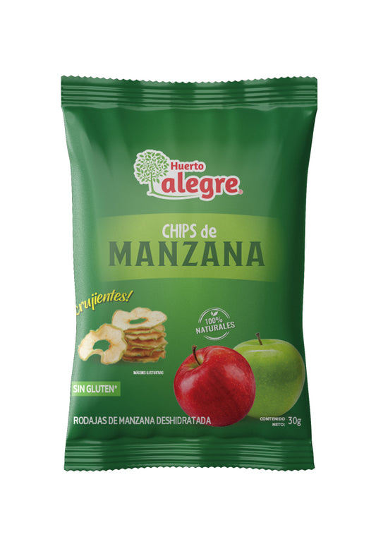 Caja con 30 Bolsas de 30 grs. de Chips de Manzana Sabor Natural